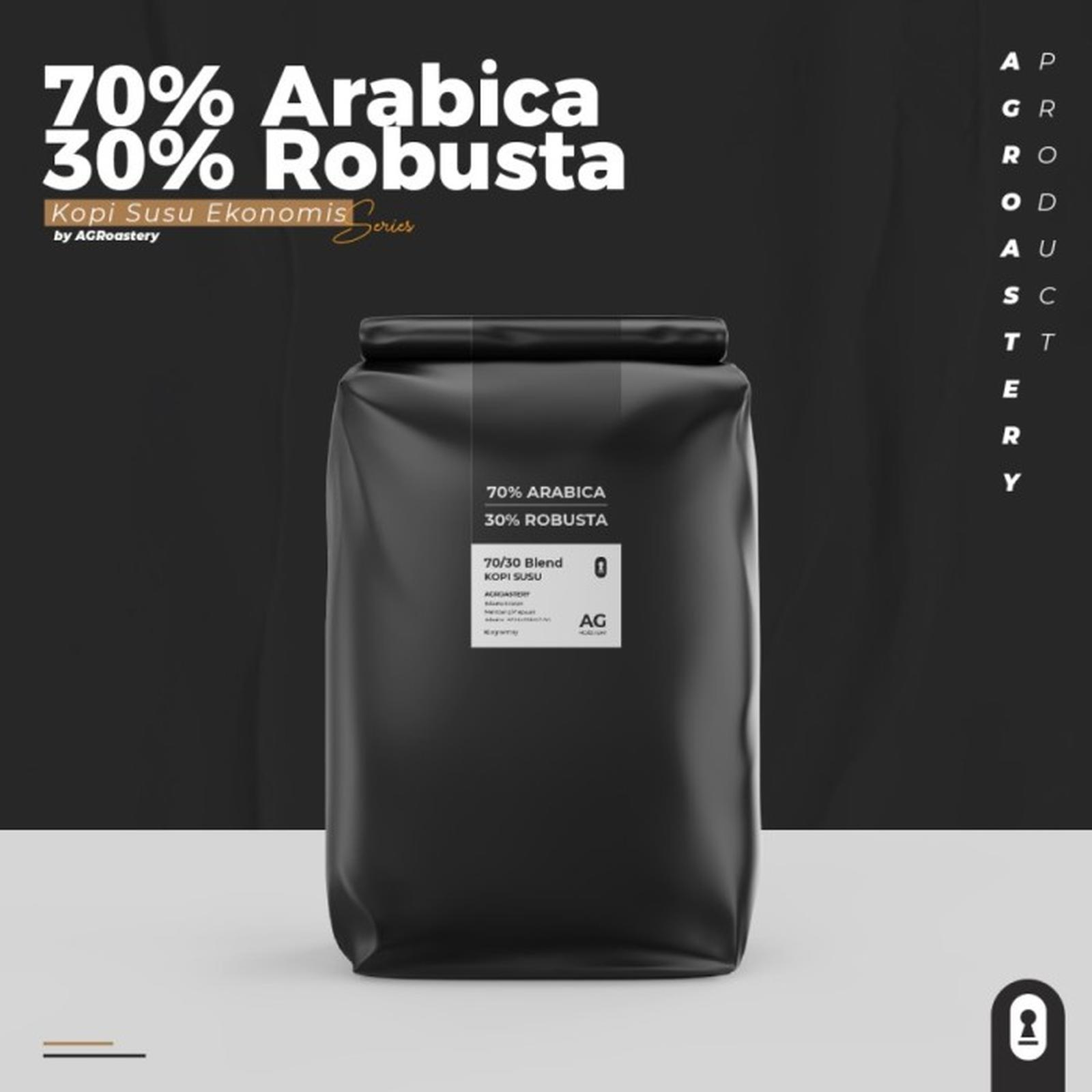 (grosir min. 10kg) Biji Kopi Blend 70/30 Kopi Susu Ekonomis 1 KG